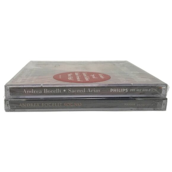 2 New 90s Andrea Bocelli CDs Sacred Arias 1999 and Sogno 1998 The Prayer - Picture 3 of 8